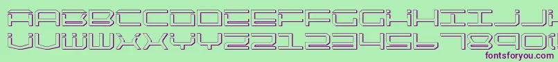 QuicktechShadow Font – Purple Fonts on Green Background