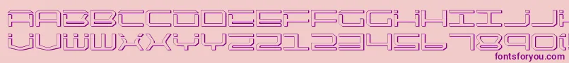 Шрифт QuicktechShadow – фиолетовые шрифты на розовом фоне