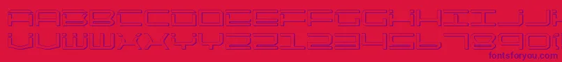 QuicktechShadow Font – Purple Fonts on Red Background