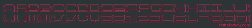 QuicktechShadow Font – Red Fonts on Black Background