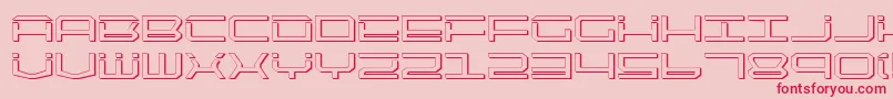 QuicktechShadow Font – Red Fonts on Pink Background
