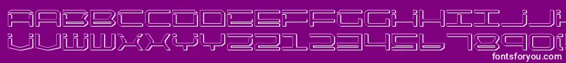 Шрифт QuicktechShadow – белые шрифты на фиолетовом фоне