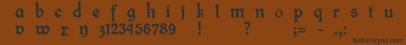 Шрифт FinFraktur – чёрные шрифты на коричневом фоне