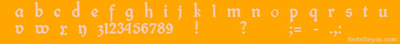 FinFraktur Font – Pink Fonts on Orange Background