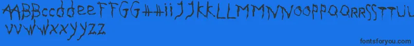 Gothika Font – Black Fonts on Blue Background