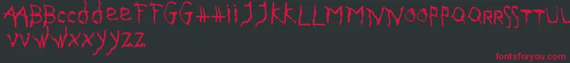 Gothika Font – Red Fonts on Black Background