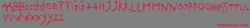 Gothika Font – Red Fonts on Gray Background