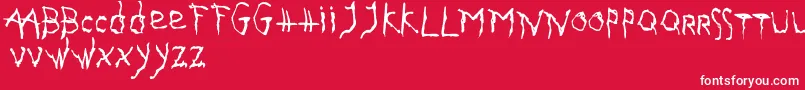 フォントGothika – 赤い背景に白い文字
