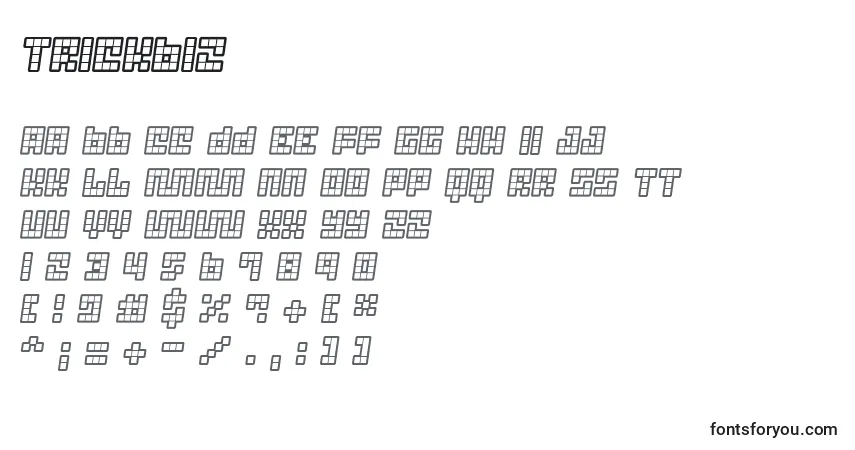 Schriftart Trickb12 – Alphabet, Zahlen, spezielle Symbole