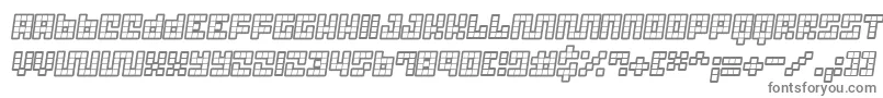 Trickb12-fontti – harmaat kirjasimet valkoisella taustalla