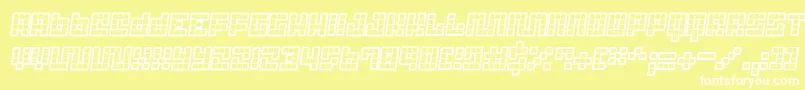 Trickb12 Font – White Fonts on Yellow Background