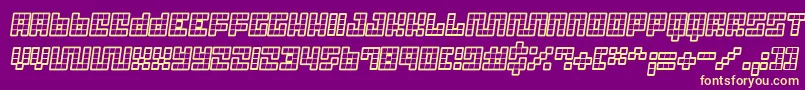 Trickb12 Font – Yellow Fonts on Purple Background