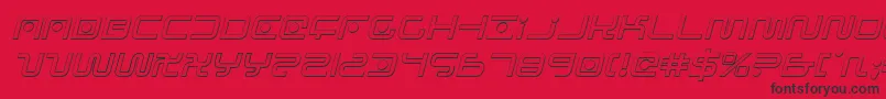 Saganoi Font – Black Fonts on Red Background