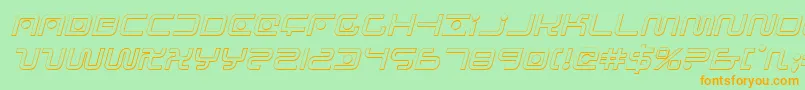 Saganoi Font – Orange Fonts on Green Background