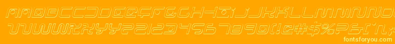 Saganoi Font – Yellow Fonts on Orange Background