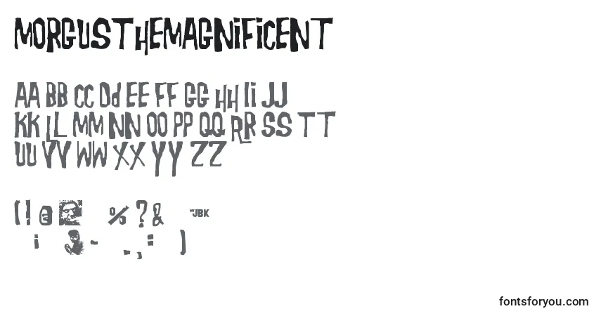 MorgusTheMagnificent-fontti – aakkoset, numerot, erikoismerkit