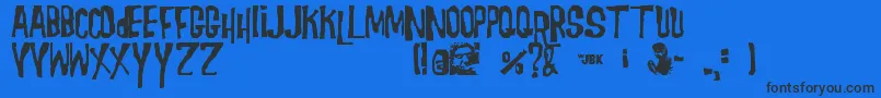 MorgusTheMagnificent Font – Black Fonts on Blue Background