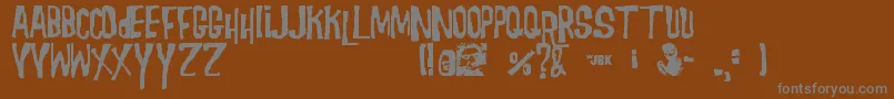 MorgusTheMagnificent Font – Gray Fonts on Brown Background