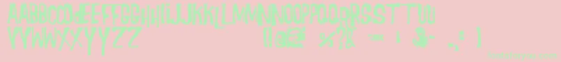 MorgusTheMagnificent Font – Green Fonts on Pink Background