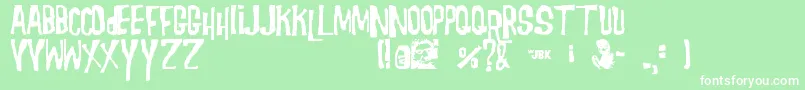 MorgusTheMagnificent Font – White Fonts on Green Background