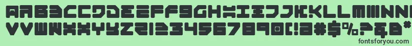 Omega 3 Font – Black Fonts on Green Background