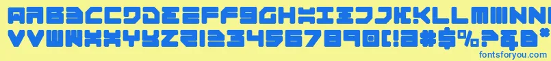 Omega 3 Font – Blue Fonts on Yellow Background