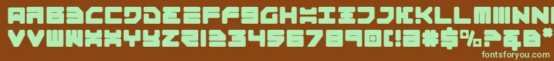 Omega 3 Font – Green Fonts on Brown Background