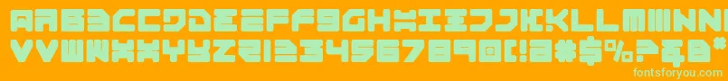 Omega 3 Font – Green Fonts on Orange Background