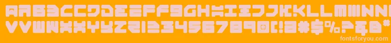 Omega 3 Font – Pink Fonts on Orange Background