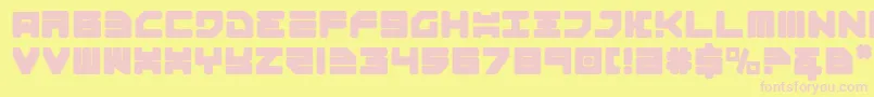 フォントOmega 3 – ピンクのフォント、黄色の背景
