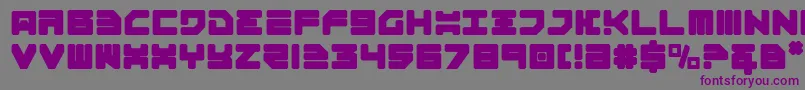 Omega 3-fontti – violetit fontit harmaalla taustalla
