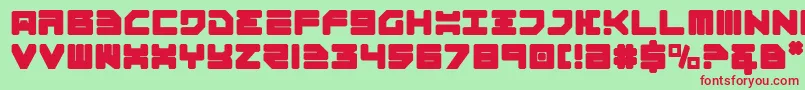 Omega 3 Font – Red Fonts on Green Background