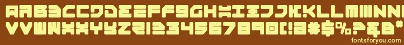 Omega 3-fontti – keltaiset fontit ruskealla taustalla