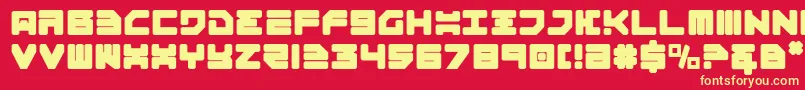 Omega 3 Font – Yellow Fonts on Red Background