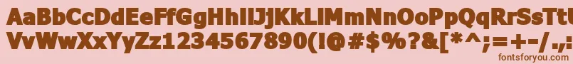 FavaBlack Font – Brown Fonts on Pink Background