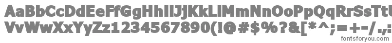 フォントFavaBlack – 白い背景に灰色の文字