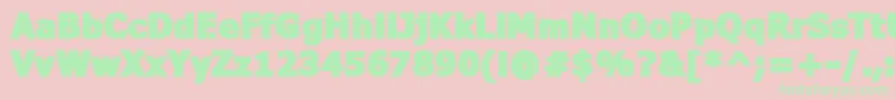 FavaBlack Font – Green Fonts on Pink Background