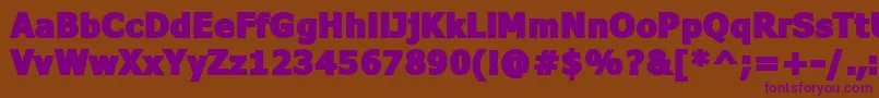 FavaBlack Font – Purple Fonts on Brown Background