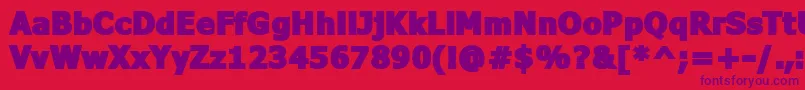 FavaBlack Font – Purple Fonts on Red Background