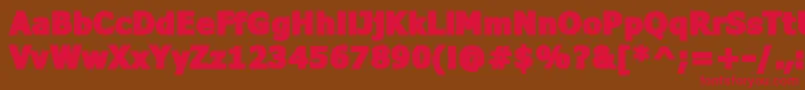 FavaBlack Font – Red Fonts on Brown Background
