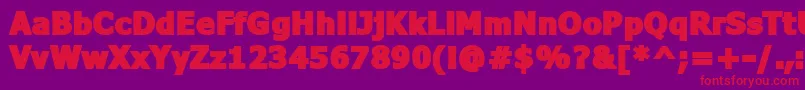 FavaBlack Font – Red Fonts on Purple Background