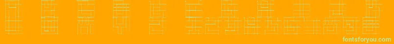 Sketchiquac Font – Green Fonts on Orange Background