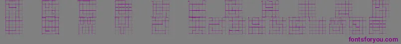 Sketchiquac Font – Purple Fonts on Gray Background