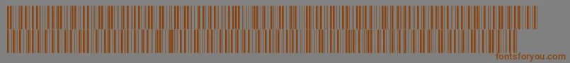 フォントV300007 – 茶色の文字が灰色の背景にあります。