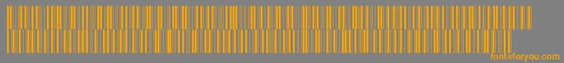 フォントV300007 – オレンジの文字は灰色の背景にあります。