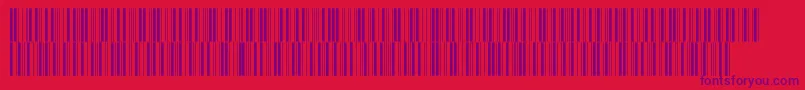 フォントV300007 – 赤い背景に紫のフォント