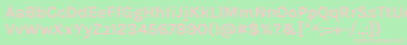 KarlaBold Font – Pink Fonts on Green Background