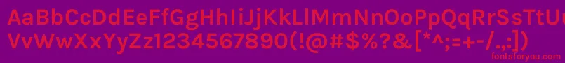 KarlaBold Font – Red Fonts on Purple Background