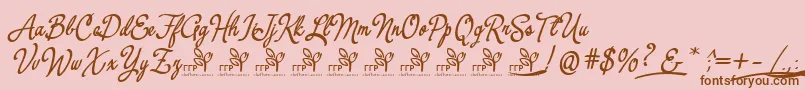 YerbaluisaDemoFontFfp Font – Brown Fonts on Pink Background