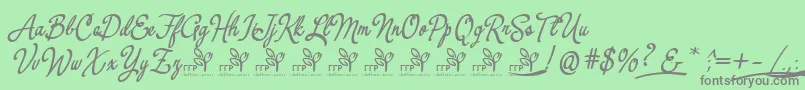 YerbaluisaDemoFontFfp Font – Gray Fonts on Green Background